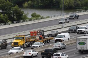 I-35 bridge and traffic