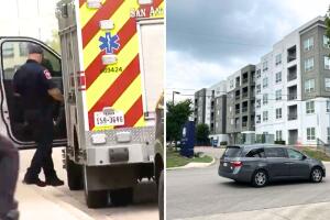 mujer atrincherada hiere bombero cuchillo swat san antonio texas