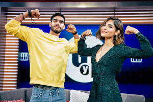 Alejandra Espinoza con su hermano XXX en El Gordo y La Flaca