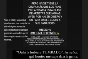 Belinda se defendió de las críticas tras incidente con fan en un concierto 