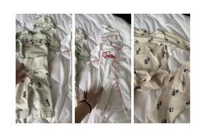 Los mamelucos que usará Tessa en el hospital.