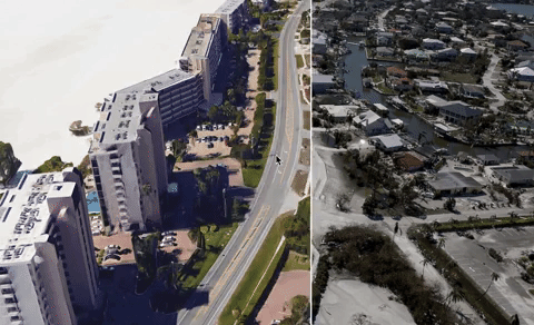 Huracan Ian interactivo gif