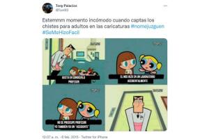 Reacción Twitter chiste para adultos en 'Las chicas superpoderosas'