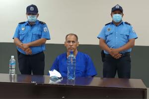 Jose Antonio Peraza in court in Managua