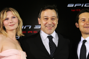 Sam Raimi, Tobey Maguire y Kirsten Dunst