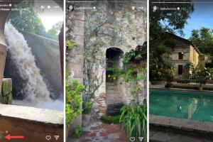 Nadia Ferreira en la hacienda donde presuntamente se casarán Nodal y Ángela Aguilar