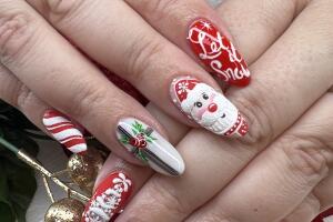 Uñas navideñas