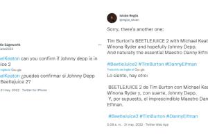 'Beetlejuice 2', reacciones sobre la posible aparición de Johnny Depp en la película