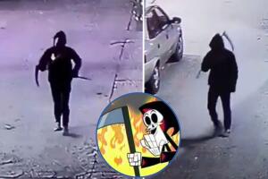 Hombre se disfraza de 'La Muerte' y asusta a sus vecinos
