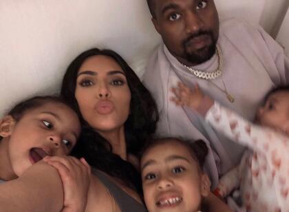 Kim Kardashian and Kanye West are parents of four children: North (6 years old), Saint (3), Chicago (1) and Psalm (2 months).  The last two were born through surrogacy.