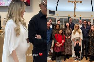 El día previo a la boda, Migbelis Castellanos y su novio estuvieron rodeados de su familia. 