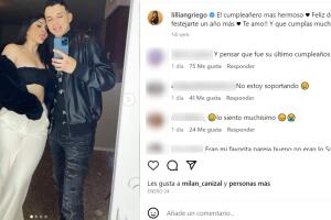 Así felicitó Lillian Griego a Carlos Parra en enero pasado por motivo de su cumpleaños 26. 