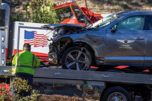 Tiger Woods Injured In Rollover Car Crash