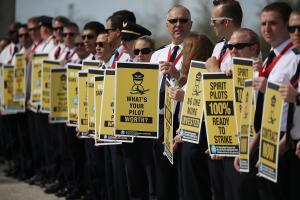 Spirit Airlines Pilots, Seeking New Contract, Picket At Company Headquarters