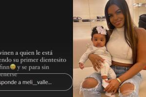 Melissa Vallecilla publicó este mensaje que hace suponer que a la hija que tiene con Anuel ya le salió su primer diente. 