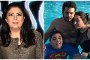 Victoria Ruffo y sus hijos