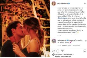 Así celebró la mamá de Belinda el compromiso de su hija y Christian Nodal en mayo de 2021. Esa publicación ya no está disponible en la cuenta de Belinda Schüll.