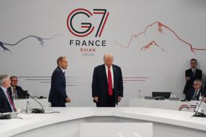 donald trump en el ultimo dia de la cumbre del g7 en francia