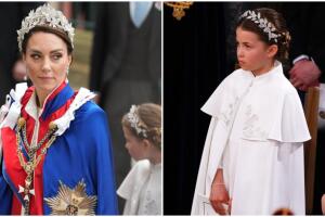 Kate Middleton y la princesa Charlotte en la coronación del rey Carlos III