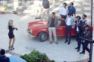 Shakira filma un comercial cerca de Barcelona.