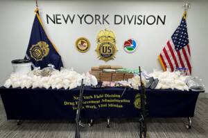 Realizan el mayor decomiso de drogas en Nueva Jersey: incautan fentanilo y armas.