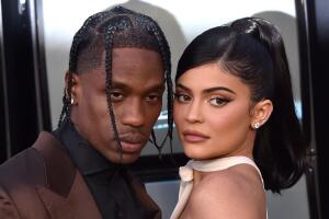 Travis Scott, Stormi Webster and Kylie Jenner
