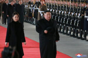 Kim Jong Un y su esposa Ri Sol Ju