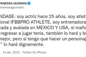 Vanessa Guzmán dispuesta a interpretar a una persona con sobrepeso.