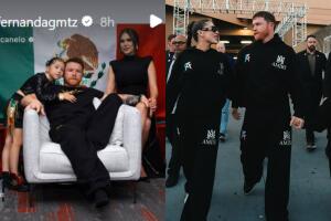 Fernanda Gómez, esposa de Saúl 'Canelo' Álvarez, reapareció así detrás de cámaras de la pelea del boxeador contra Terence Crawford en Las Vegas.