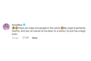 Paris Hilton defiende a su hijo