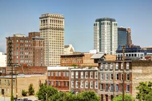 Skyline of Birmingham in Alabama City
