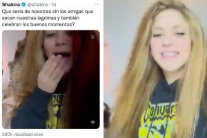 Shakira armó una fiesta en el balcón de su casa junto a un grupo de amigas y frente a algunos fans afuera de su residencia en Barcelona.  