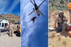 Simulacro de rescate en el condado Mojave.