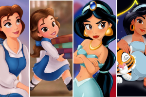 Princesas Disney convertidas en niñas
