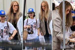 JLo y su hija Emme en el mercado de pulgas