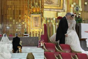Alexis Ayala y Cinthia Aparicio se casaron en la Basílica de Guadalupe.