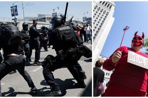 Tercer día de protestas contra ICE en Los Ángeles: las imágenes de "un caos provocado por el gobierno" de Trump