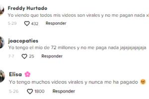 Reacciones a la tiktoker que reveló cuánto ganaba