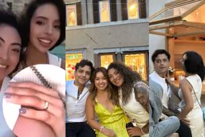 Fan muestra fotos con Nodal y Ángela Aguilar en Roma