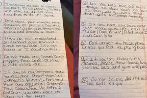 Mamá causa polémica con lista de reglas para la niñera