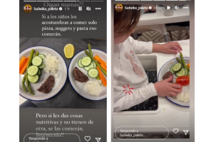 Ludwika Paleta mostró lo que les da de comer a sus hijos