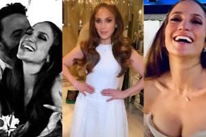 Fotos de la boda de Jennifer López y Ben Afleck: uso dos vestidos de novia 