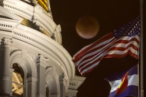 Luna de sangre con eclipse lunar total. Enero 2019.