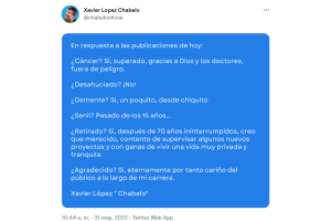 El comediante y presentador mexicano, Chabelo, desmintió estar desahuciado.