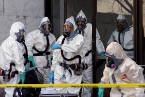 Hazardous materials experts enter the Ha