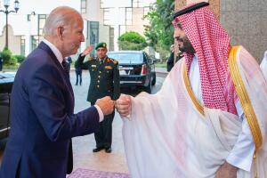 CORRECTION Biden Saudi Arabia