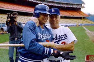Tommy Lasorda y Fernando Valenzuela