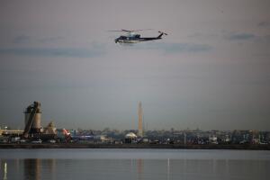 Emergency Crews Respond To Aircraft Crash Near Reagan National Airport