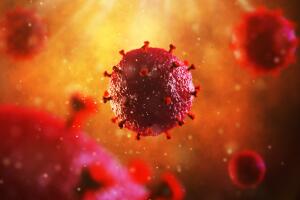 3d illustration of HIV virus. Medical concept