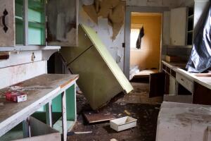 Abandoned and dilapidated house in horrible condition